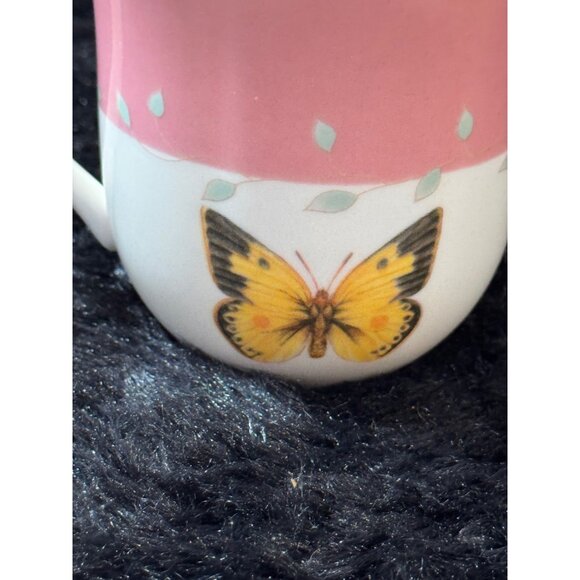Lenox Butterfly Ceramic Mugs With Pink & White Finish - Picture 3 of 10